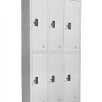 Tủ locker đố nổi 6 ngăn 3 khoang TDN6C3K - cao 1830 rộng 915 sâu 457mm - ghi sáng - sắt sơn tĩnh điện