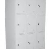 Tủ locker 9 ngăn - ghi bạc - W915x D450 x H1830 mm - sắt sơn tĩnh điện