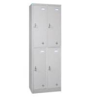 Tủ locker 4 ngăn TU982-2K - W619 x D450 x H1830 mm - ghi bạc - sắt sơn tĩnh điện