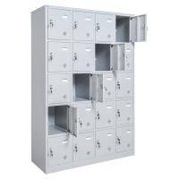 Tủ locker 20 ngăn TU985-4K - W1213 x D450 x H1830 mm - ghi - sắt sơn tĩnh điện